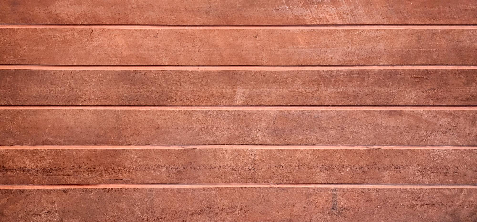 Laid hardwood decking boards, supplier product photography