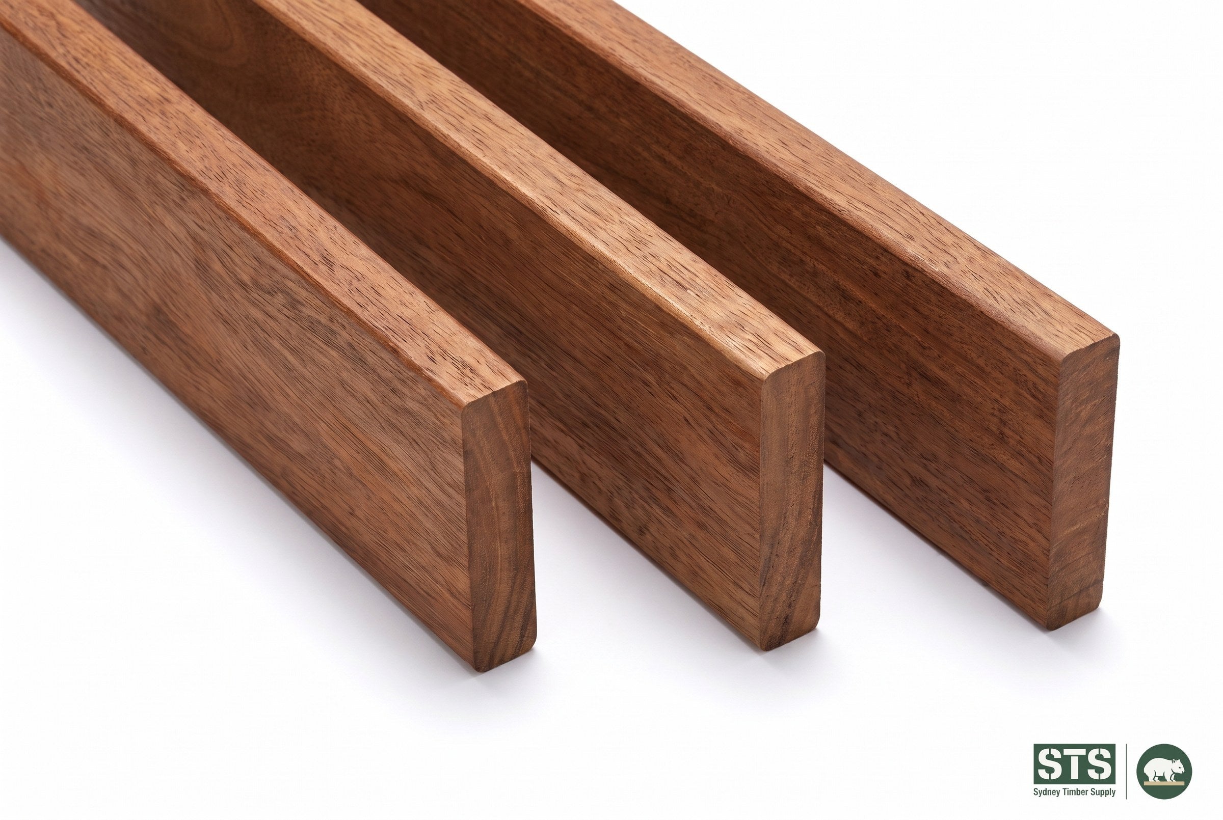 Merbau 140 x 19mm hardwood decking - product photography