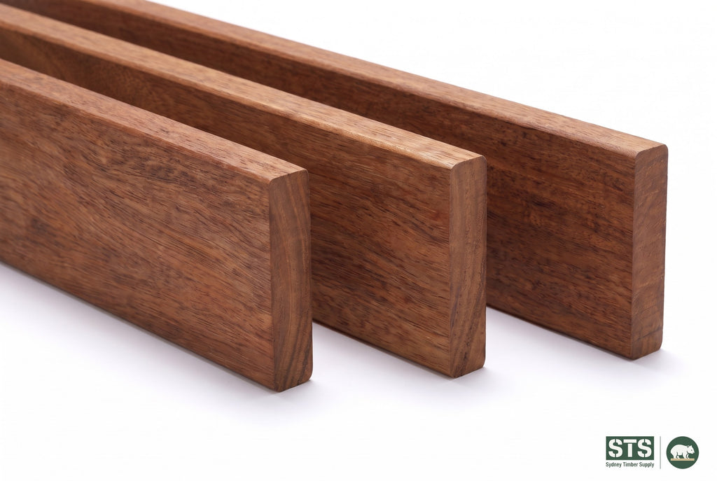 Merbau 140 x 19mm hardwood decking - product photography