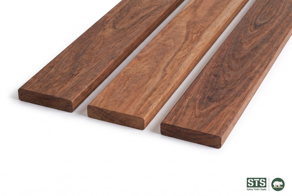 Grey Ironbark 86 x 19mm hardwood decking - product photography