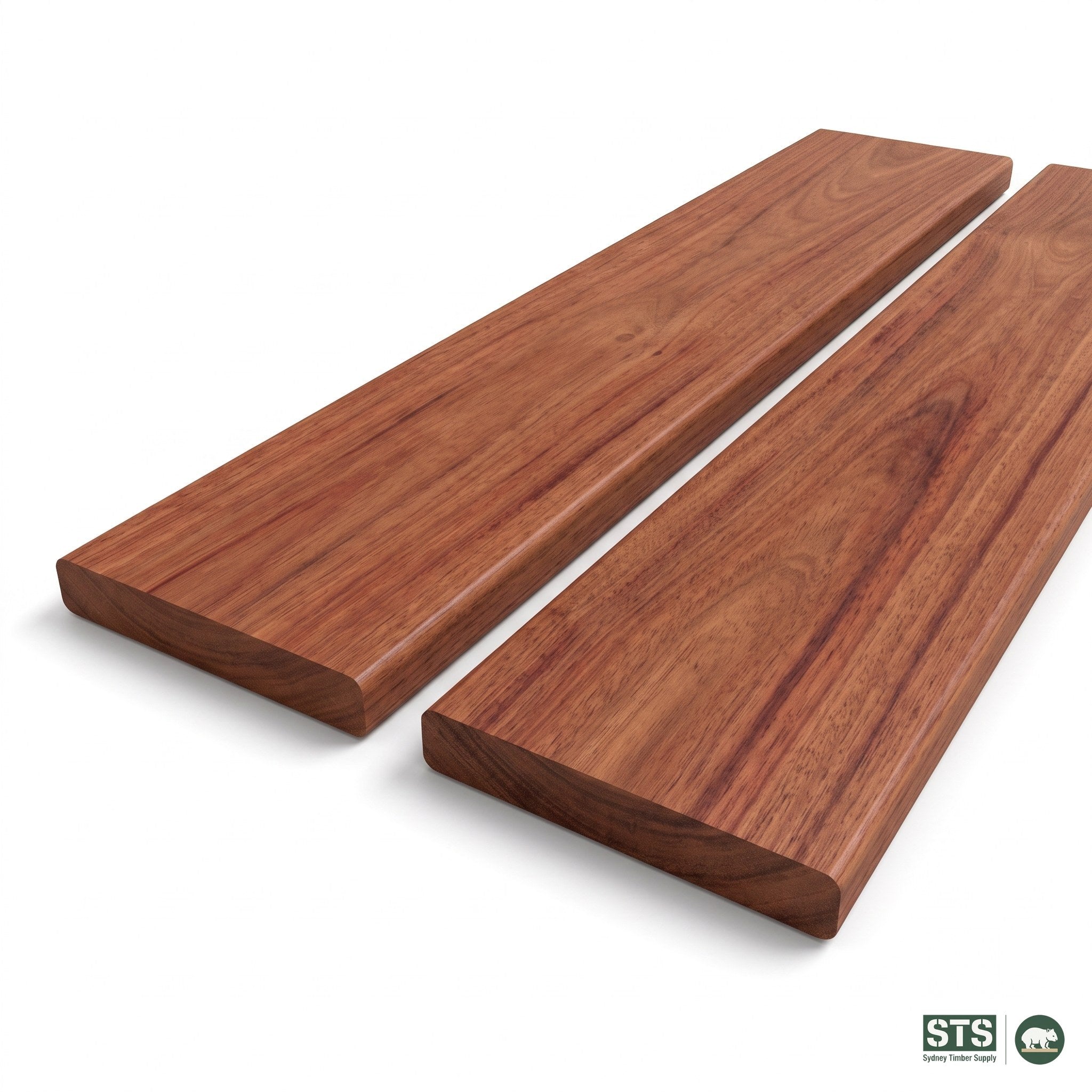 Red Ironbark 135 x 19mm hardwood decking - product photography