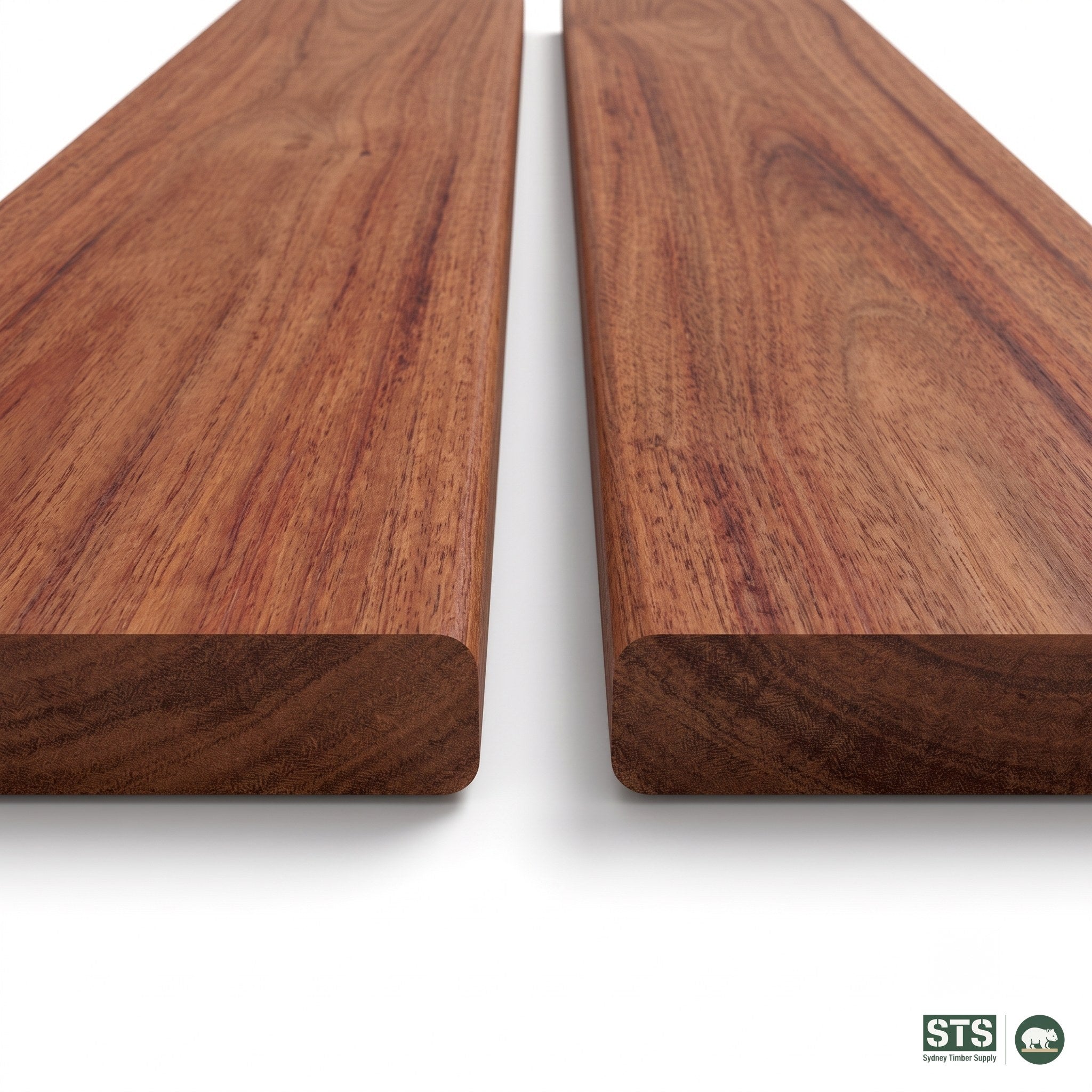 Red Ironbark 86 x 19mm hardwood decking - product photography