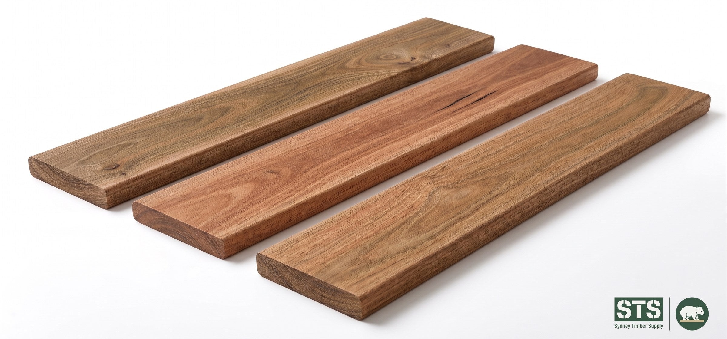 Spotted Gum 135 x 19mm hardwood decking - product photography