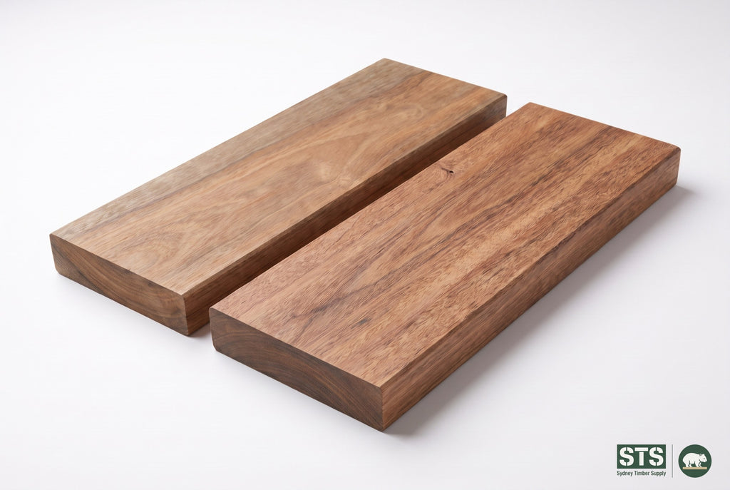 Spotted Gum 135 x 35mm hardwood decking - product photography