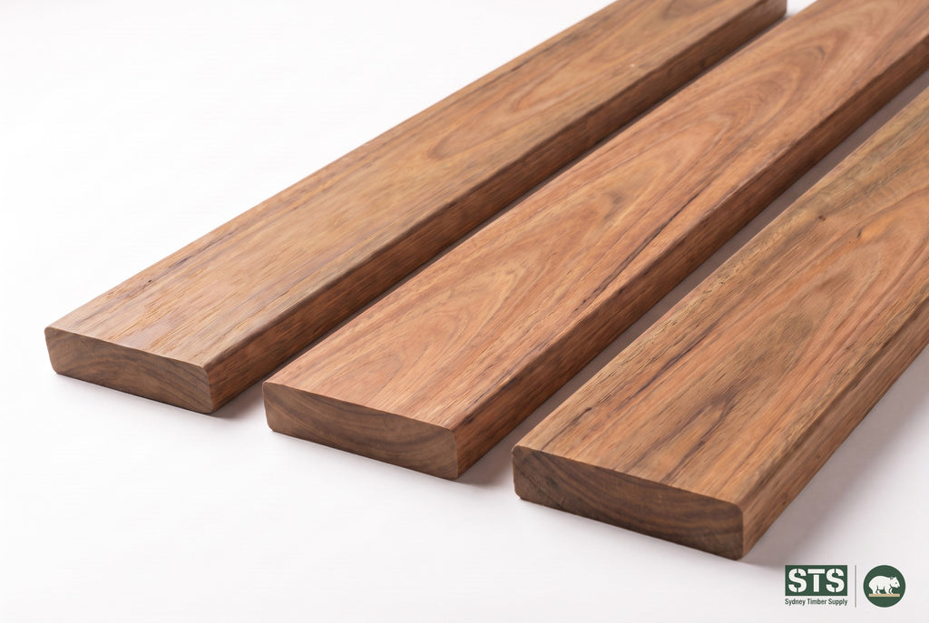 Spotted Gum 86 x 19mm hardwood decking - product photography