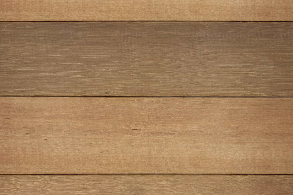 Jambu Mixed 90 x 19 mm hardwood decking boards, laid view - supplier product photography