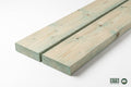 Treated pine framing boards, 140 x 45 mm profile, studio product illustration. Representative image - not a photograph of the exact listed profile size.
